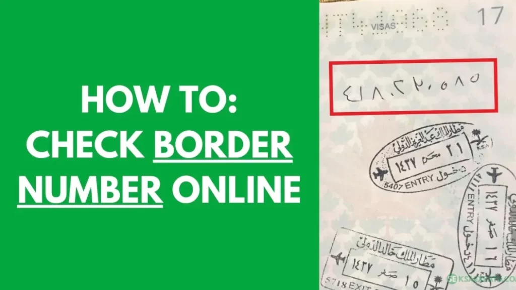 How to Check Border Number Online in Saudi Arabia