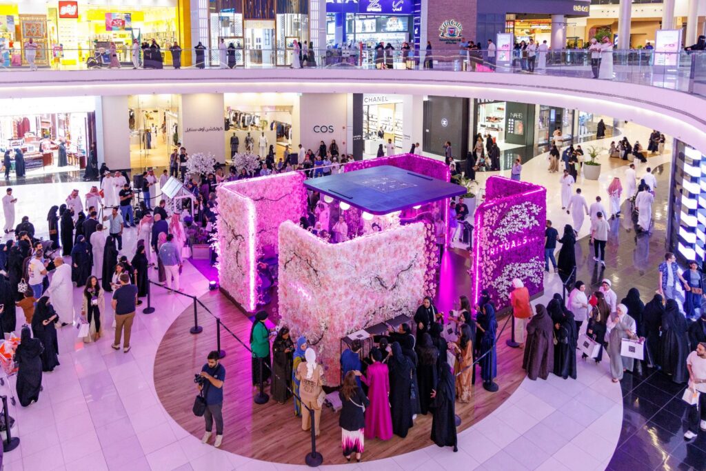 Experience the Virtual Sakura Blossom Landscape in Rituals Garden of Happiness in Riyadh park,استمتعوا بتجربة عالم أزهار الكرز الافتراضي من ريتوالز في حديقة السعادة في الرياض بارك